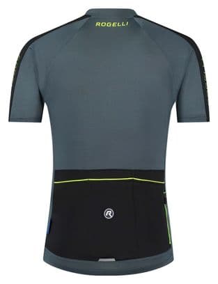 Maillot Manches Courtes Rogelli Explore Homme Gris/Noir/Fluor