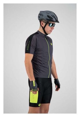 Maillot Manches Courtes Rogelli Explore Homme Gris/Noir/Fluor