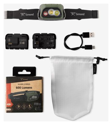 Simond HL900 USB V3 Stirnlampe, grün