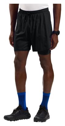 Odlo Zeroweight 5" 2-in-1 Men's Running Shorts, Black