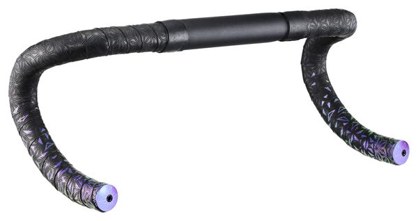 Cinta para manillar Supacaz Super Sticky Kush Star Fade Violet Refractor con tapones