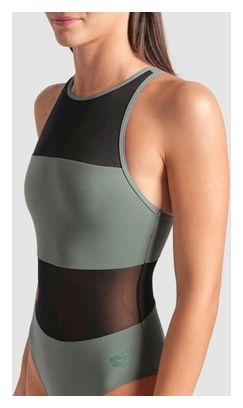 Maillot de bain Arena Mesh Panels Dos Vent Vert Femme