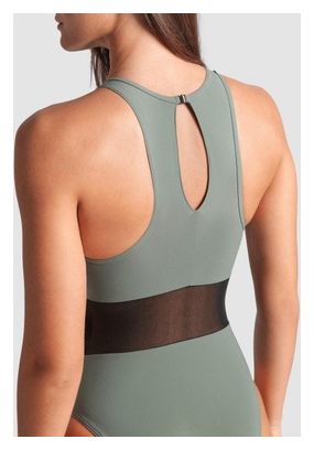Maillot de bain Arena Mesh Panels Dos Vent Vert Femme