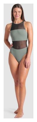 Maillot de bain Arena Mesh Panels Dos Vent Vert Femme