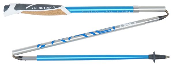 TSL Outdoor Alu 4 Kurk Blauw 4 takken opvouwbare wandelstokken