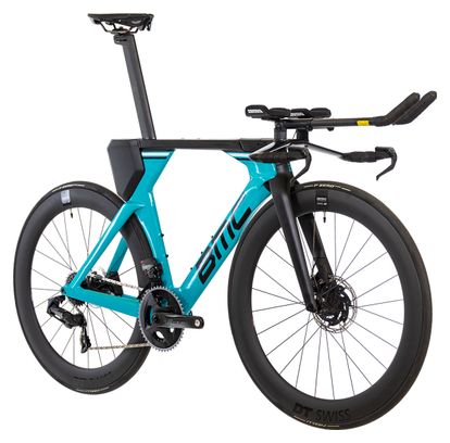 Produit Reconditionné - Vélo de Triathlon BMC Timemachine 01 Disc One Sram Force eTap AXS 12V 700 mm Turquoise Noir 2022