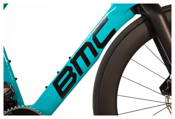 Produit Reconditionné - Vélo de Triathlon BMC Timemachine 01 Disc One Sram Force eTap AXS 12V 700 mm Turquoise Noir 2022