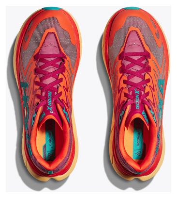 Women's Trail Running Shoes Hoka Tecton X 2 Red Blue