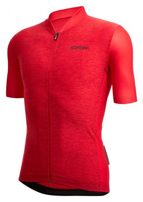 Santini Short Sleeve Jersey Colore Puro Red