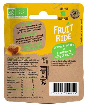 Fruit Ride Cintas de Fruta Deshidratada Plátano / Manzana 15g