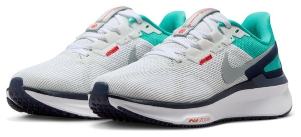 Chaussures de Running Femme Nike Air Zoom Structure 25 Blanc Bleu