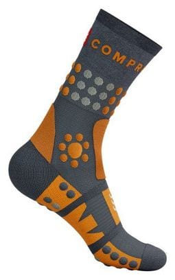 Chaussettes Compressport Trekking Socks Gris/Orange