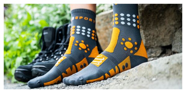 Compressport Trekking Socks Grijs/Oranje