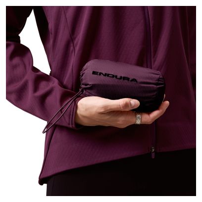 Giacca impermeabile Endura AllTrack Race Cape  Viola Donna