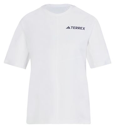 Kurzarm Trikot adidas Terrex Multi Weiß Damen