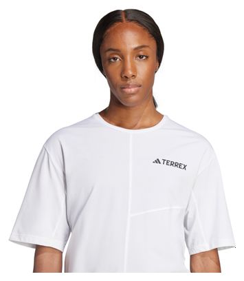 Kurzarm Trikot adidas Terrex Multi Weiß Damen