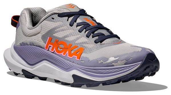 Hoka Torrent 4 Trailrunning-Schuh Grau/Blau/Orange Damen