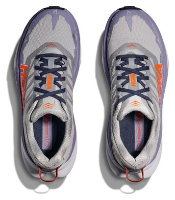 Hoka Torrent 4 Trailrunning-Schuh Grau/Blau/Orange Damen