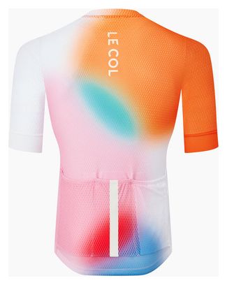 Kurzarm Trikot Le Col Pro Air Weiß/Orange/Multi