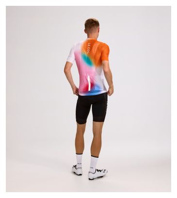 Kurzarm Trikot Le Col Pro Air Weiß/Orange/Multi