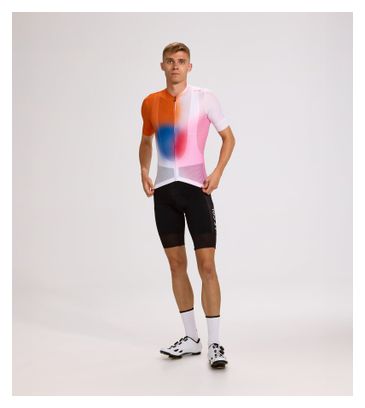 Kurzarm Trikot Le Col Pro Air Weiß/Orange/Multi