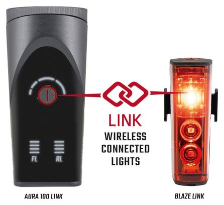 Coppia di luci Aura 100 / Blaze Link (montaggio a vite) Nero