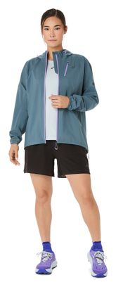 Giacca impermeabile Asics Fujitrail Elite grigia da donna