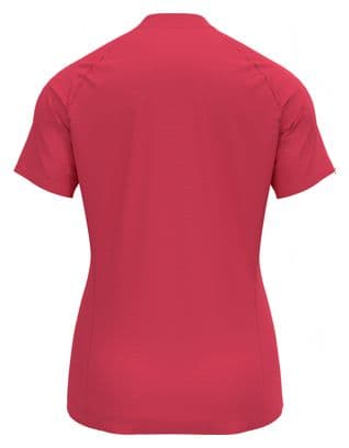 Maillot Manches Courtes 1/2 zip Odlo Essential Trail Rose