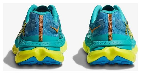 Chaussures de Trail Running Hoka Tecton X 2 Bleu Vert Jaune