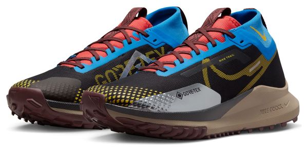 Chaussures de Trail Running Nike React Pegasus Trail 4 GTX Noir Bleu Rouge