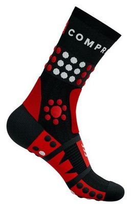 Chaussettes Compressport Trekking Socks Noir/Rouge/Blanc