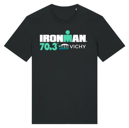 Ironman 70.3 Vichy Zwart Korte Mouw T-Shirt voor Mannen