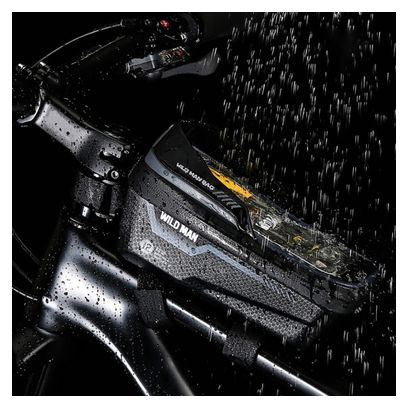 Sacoche de cadre vélo rigide EVA+PU avec écran tactile TPU pour smartphone