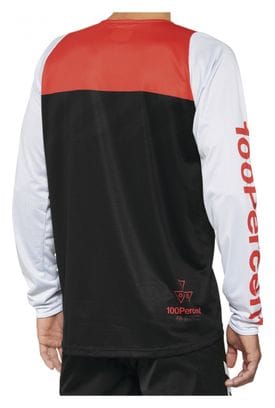 R-Core 100% Long Sleeve Jersey Zwart / Racer Rood