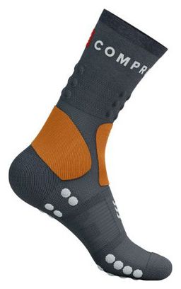 Chaussettes Compressport Hiking Socks Gris/Orange