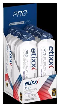 Etixx Gel énergétique Double Carb Pro Line Myrtille 12x60ml