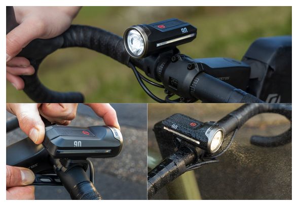 Luz delantera Sigma AURA 90 negra