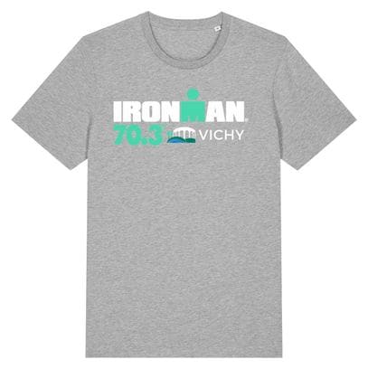 T-Shirt Manches Courtes Ironman 70.3 Vichy Gris Homme