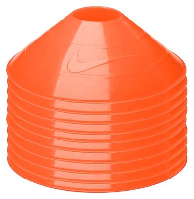 10 copas naranjas de los conos de entrenamiento Nike