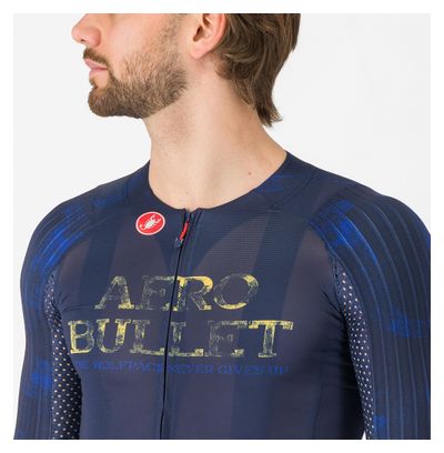 Castelli Remco Aero Bullet 8S Men's Short Sleeve Jersey Blue/Gold