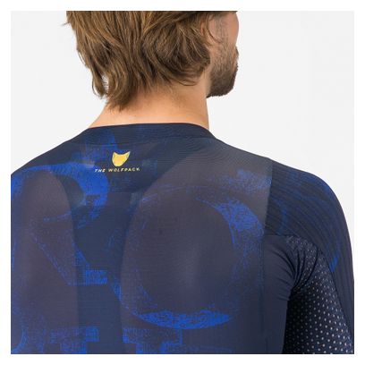 Castelli Remco Aero Bullet 8S Men's Short Sleeve Jersey Blue/Gold