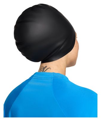 Cuffia da bagno Nike Swim con capelli voluminosi, nera