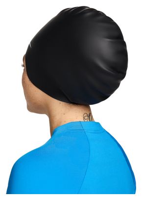 Cuffia da bagno Nike Swim con capelli voluminosi, nera