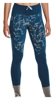 Collant Thermique Under Armour OutRun the Cold Bleu Femme