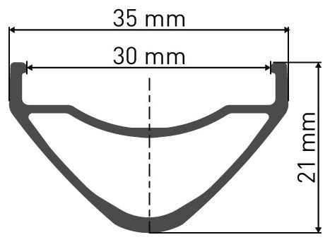 Ruota anteriore DT Swiss HX 1700 Spline 29'' 30 mm | Boost 15x110 mm | 6 bulloni |