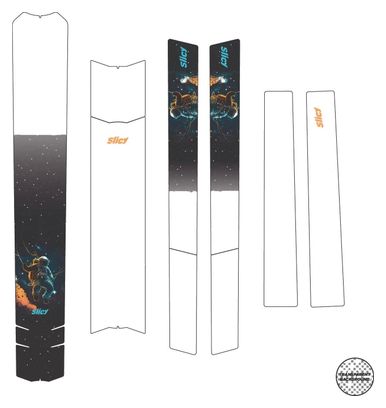 Kit Protection de Cadre Slicy Custom Space Bleu / Noir Brillant