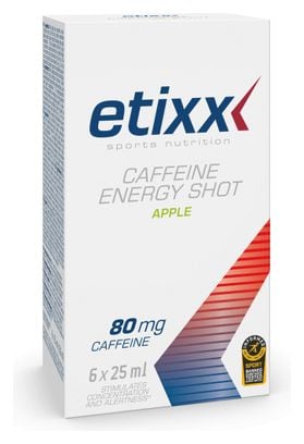 Etixx Shot d'énergie caféine Pomme 6x25ml