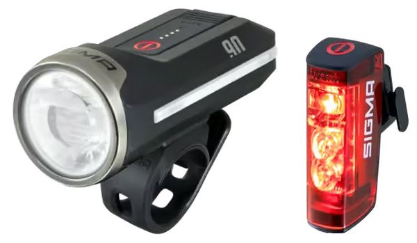 Sigma AURA 90/HIRO 50 Schwarz – Front- und Rücklicht-Set