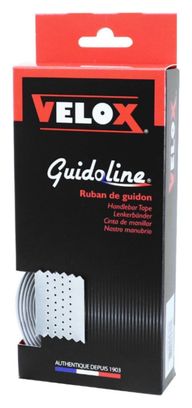 Ruban de guidon Velox gloss perfore argent brillant