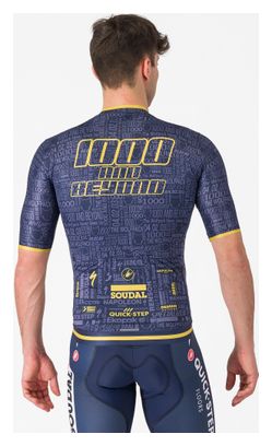 Maillot Castelli Wolfpack 1000 Victory Hombre manga corta Azul/Dorado